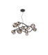 Marshall 90cm Twisted Pendant 12 x G9 Satin Black Smoke Plated Glass-1