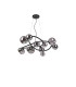 Marshall 90cm Twisted Pendant 12 x G9 Satin Black Smoke Plated Glass-4