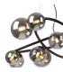 Marshall 90cm Twisted Pendant 12 x G9 Satin Black Smoke Plated Glass-6