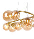 Marshall 90cm Twisted Pendant 12 x G9 Satin Gold Amber Plated Glass-6