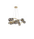 Marshall 90cm Twisted Pendant 12 x G9 Satin Gold Chrome Plated Glass-1