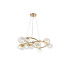 Marshall 90cm Twisted Pendant 12 x G9 Satin Gold Iridescent Plated Glass-1