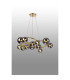 Marshall 90cm Twisted Pendant 12 x G9 Satin Gold Chrome Plated Glass-3