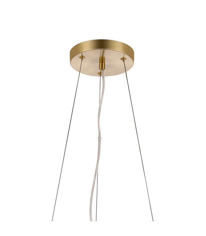 Marshall 90cm Twisted Pendant 12 x G9 Satin Gold Iridescent Plated Glass-5