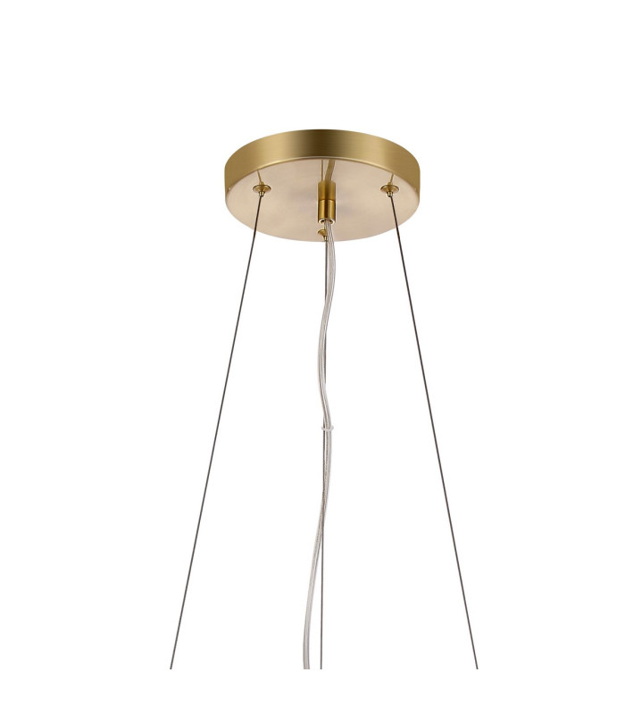 Marshall 90cm Twisted Pendant 12 x G9 Satin Gold Chrome Plated Glass-5