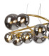 Marshall 90cm Twisted Pendant 12 x G9 Satin Gold Chrome Plated Glass-6