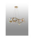 Marshall 90cm Twisted Pendant 12 x G9 Satin Gold Iridescent Plated Glass-8