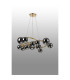Marshall 90cm Twisted Pendant 12 x G9 Satin Gold Chrome Plated Glass-8