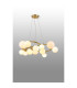Marshall 90cm Twisted Pendant 12 x G9 Satin Gold Opal Glass-3
