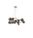 Marshall 90cm Twisted Pendant 12 x G9 Satin Gold Smoke Plated Glass-4