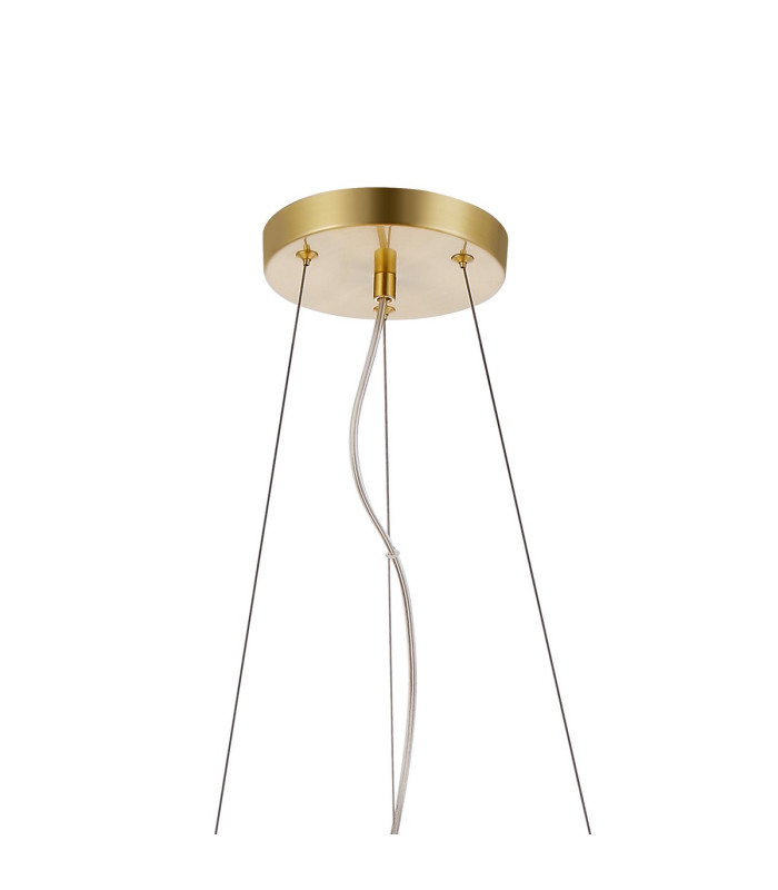 Marshall 90cm Twisted Pendant 12 x G9 Satin Gold Opal Glass-5