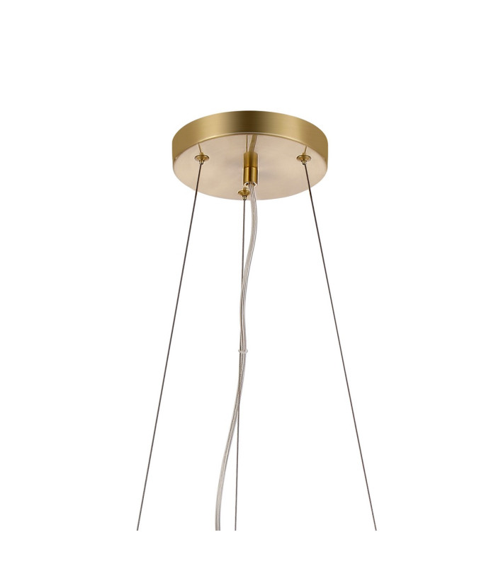 Marshall 90cm Twisted Pendant 12 x G9 Satin Gold Smoke Plated Glass-5