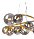 Marshall 90cm Twisted Pendant 12 x G9 Satin Gold Smoke Plated Glass-6