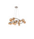 Marshall 90cm Twisted Pendant 12 x G9 Satin Nickel Amber Plated Glass-4