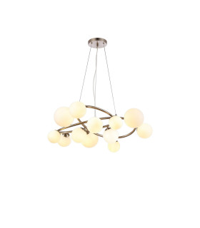 Marshall 90cm Twisted Pendant 12 x G9 Satin Nickel Opal Glass-1