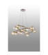 Marshall 90cm Twisted Pendant 12 x G9 Satin Nickel Iridescent Plated Glass-3