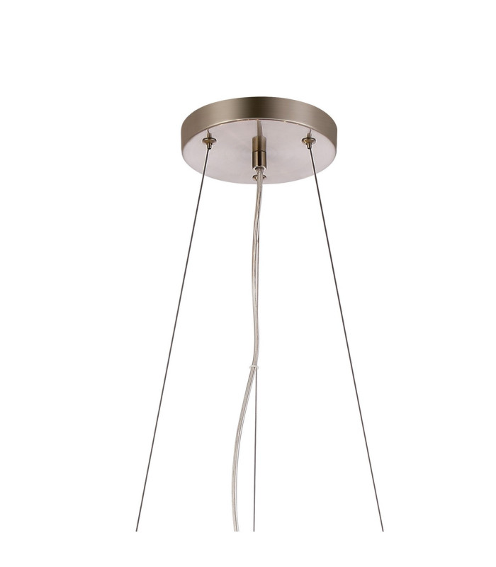 Marshall 90cm Twisted Pendant 12 x G9 Satin Nickel Iridescent Plated Glass-5