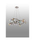 Marshall 90cm Twisted Pendant 12 x G9 Satin Nickel Iridescent Plated Glass-8