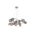 Marshall 90cm Twisted Pendant 12 x G9 Satin Nickel Smoke Plated Glass-1