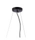 Marshall 70cm Circular Pendant 16 x G9 Satin Black Iridescent Plated Glass-5