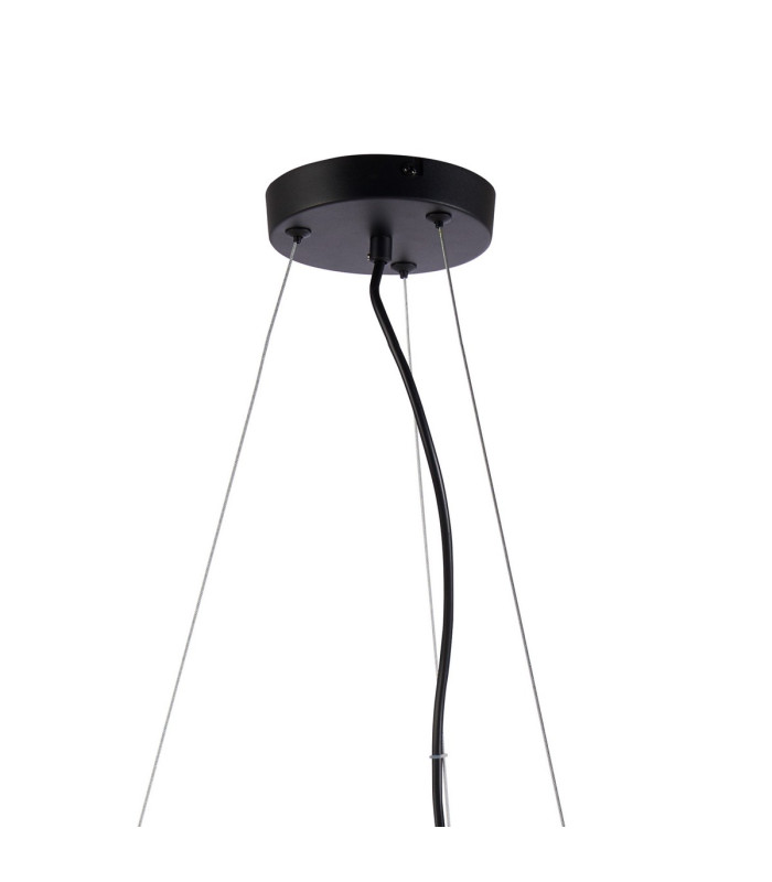 Marshall 70cm Circular Pendant 16 x G9 Satin Black Iridescent Plated Glass-5