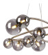 Marshall 90cm Twisted Pendant 12 x G9 Satin Nickel Smoke Plated Glass-6