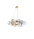 Marshall 70cm Circular Pendant 16 x G9 Satin Gold Iridescent Plated Glass-4