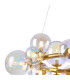 Marshall 70cm Circular Pendant 16 x G9 Satin Gold Iridescent Plated Glass-6