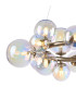 Marshall 70cm Circular Pendant 16 x G9 Satin Nickel Iridescent Plated Glass-6