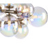 Marshall 70cm Circular Pendant 16 x G9 Satin Nickel Iridescent Plated Glass-8