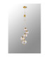 Marshall 27cm Pendant 5 x G9 Satin Gold Iridescent Plated Glass-3
