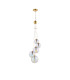 Marshall 27cm Pendant 5 x G9 Satin Gold Iridescent Plated Glass-4