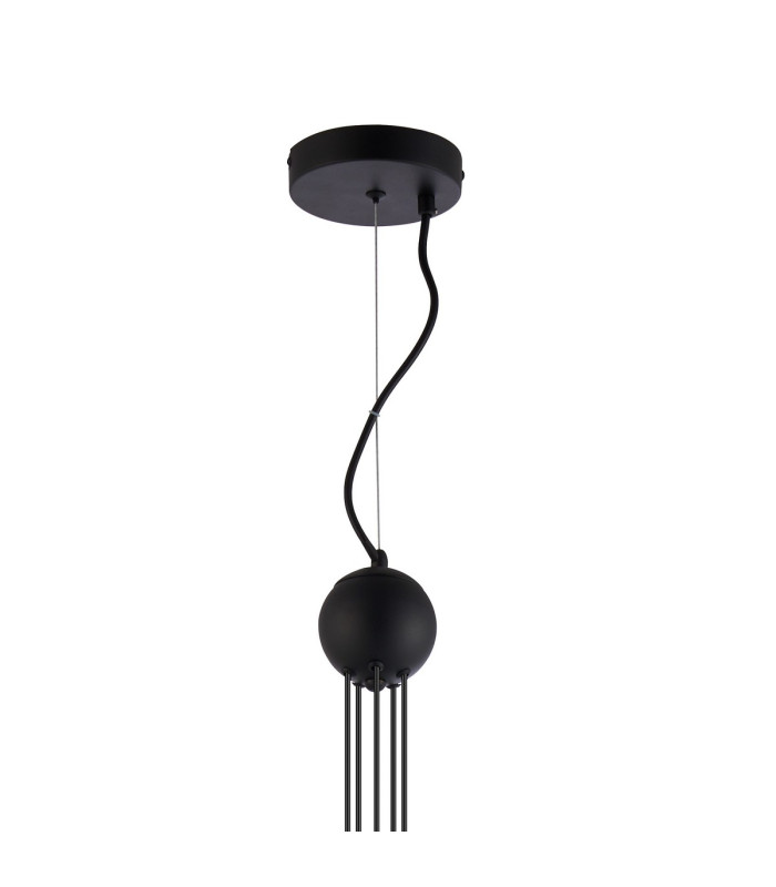 Marshall 27cm Pendant 5 x G9 Satin Black Iridescent Plated Glass-5