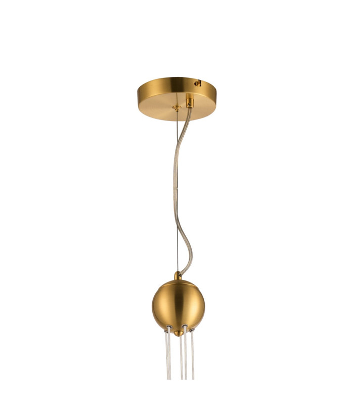 Marshall 27cm Pendant 5 x G9 Satin Gold Iridescent Plated Glass-5