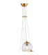 Marshall 27cm Pendant 5 x G9 Satin Gold Iridescent Plated Glass-6