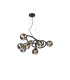 Marshall 70cm Twisted Pendant 9 x G9 Satin Black Chrome Plated Glass-1
