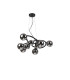 Marshall 70cm Twisted Pendant 9 x G9 Satin Black Chrome Plated Glass-4