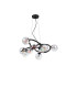 Marshall 70cm Twisted Pendant 9 x G9 Satin Black Iridescent Plated Glass-4