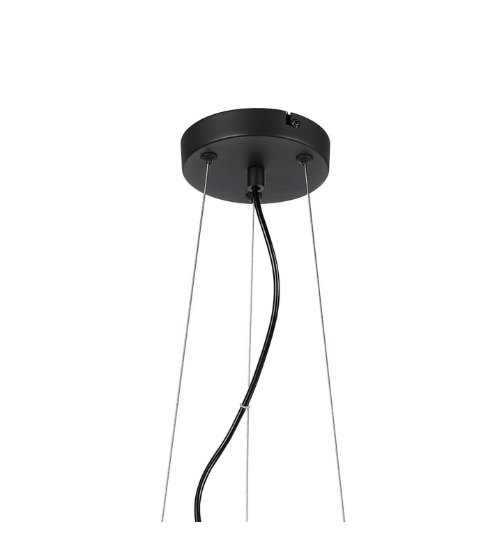 Marshall 70cm Twisted Pendant 9 x G9 Satin Black Chrome Plated Glass-5