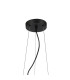 Marshall 70cm Twisted Pendant 9 x G9 Satin Black Iridescent Plated Glass-5