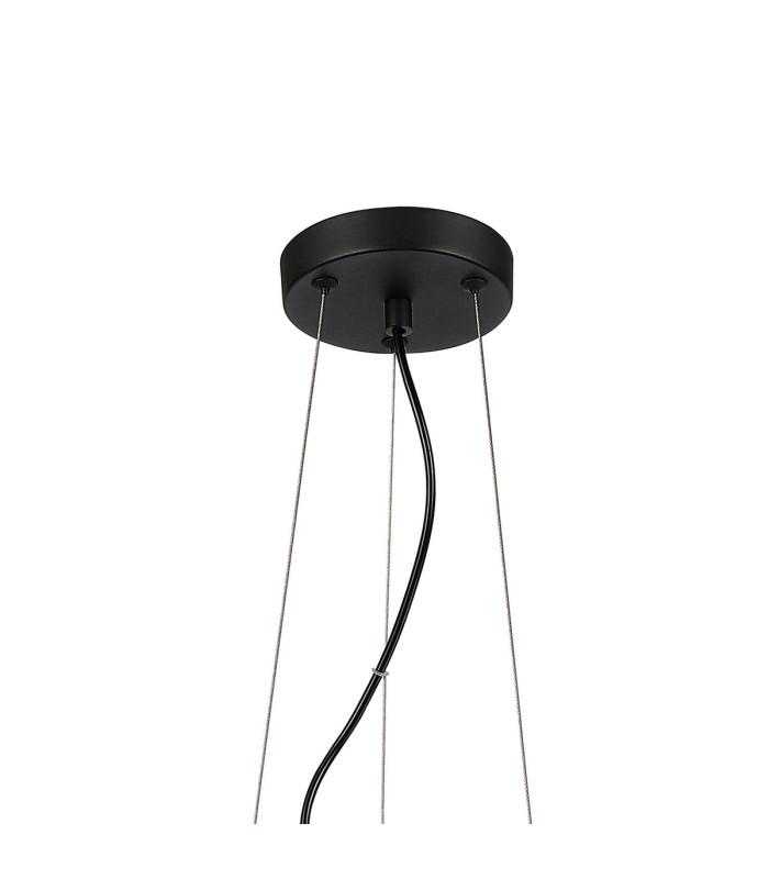 Marshall 70cm Twisted Pendant 9 x G9 Satin Black Iridescent Plated Glass-5