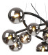 Marshall 70cm Twisted Pendant 9 x G9 Satin Black Chrome Plated Glass-6
