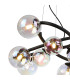 Marshall 70cm Twisted Pendant 9 x G9 Satin Black Iridescent Plated Glass-6