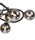 Marshall 70cm Twisted Pendant 9 x G9 Satin Black Chrome Plated Glass-7