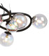 Marshall 70cm Twisted Pendant 9 x G9 Satin Black Iridescent Plated Glass-7