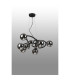 Marshall 70cm Twisted Pendant 9 x G9 Satin Black Chrome Plated Glass-8