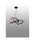Marshall 70cm Twisted Pendant 9 x G9 Satin Black Iridescent Plated Glass-8