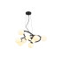 Marshall 70cm Twisted Pendant 9 x G9 Satin Black Opal Glass-1