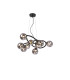 Marshall 70cm Twisted Pendant 9 x G9 Satin Black Smoke Plated Glass-1