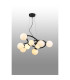 Marshall 70cm Twisted Pendant 9 x G9 Satin Black Opal Glass-3